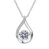 Trendy Water Drop Necklace: One-Carat Moissanite Pendant - Elegant European & American Style Jewelry for Women