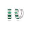 Green Baguette Earrings by Gisvee113