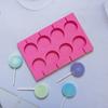 8-Cavity Round Silicone Lollipop Candy Mold Homemade Kids Cake Chocolate Cookies Mould Baking Pastry Decorating Tools