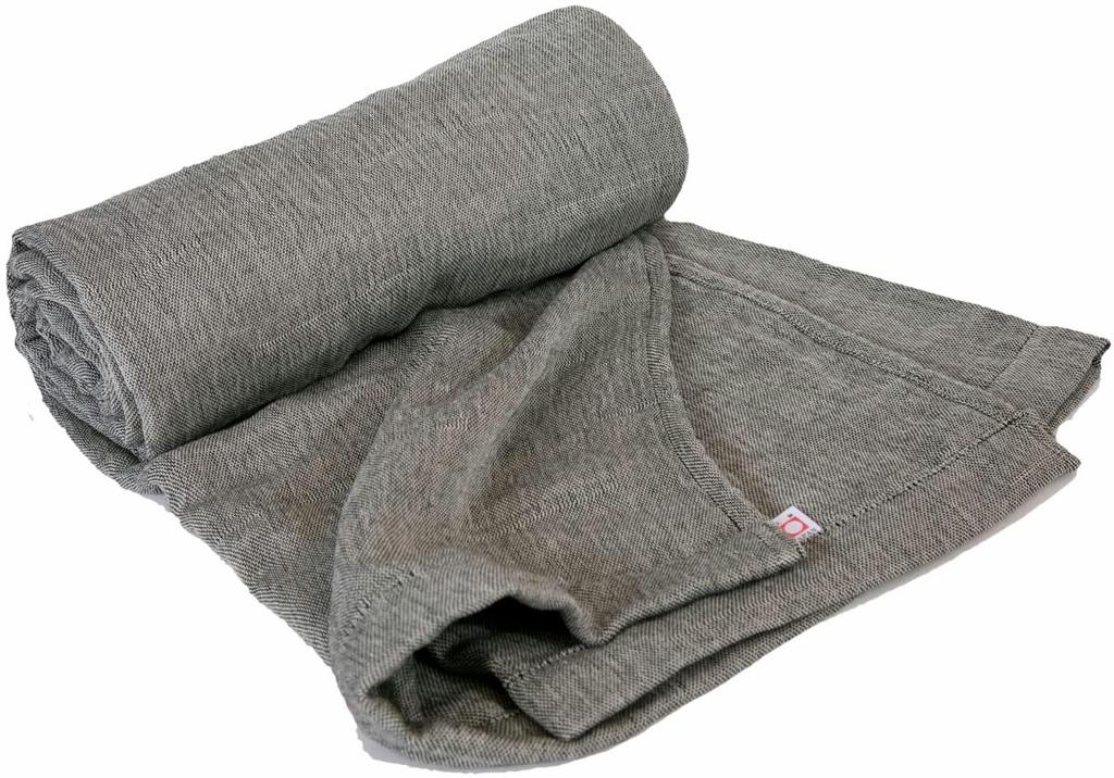 Mitsui Wool Textile, Made in Japan, Triple-Layer Gauze Blanket, Semi-Double, 160x200cm, All-Season, Black, Washable, Soft