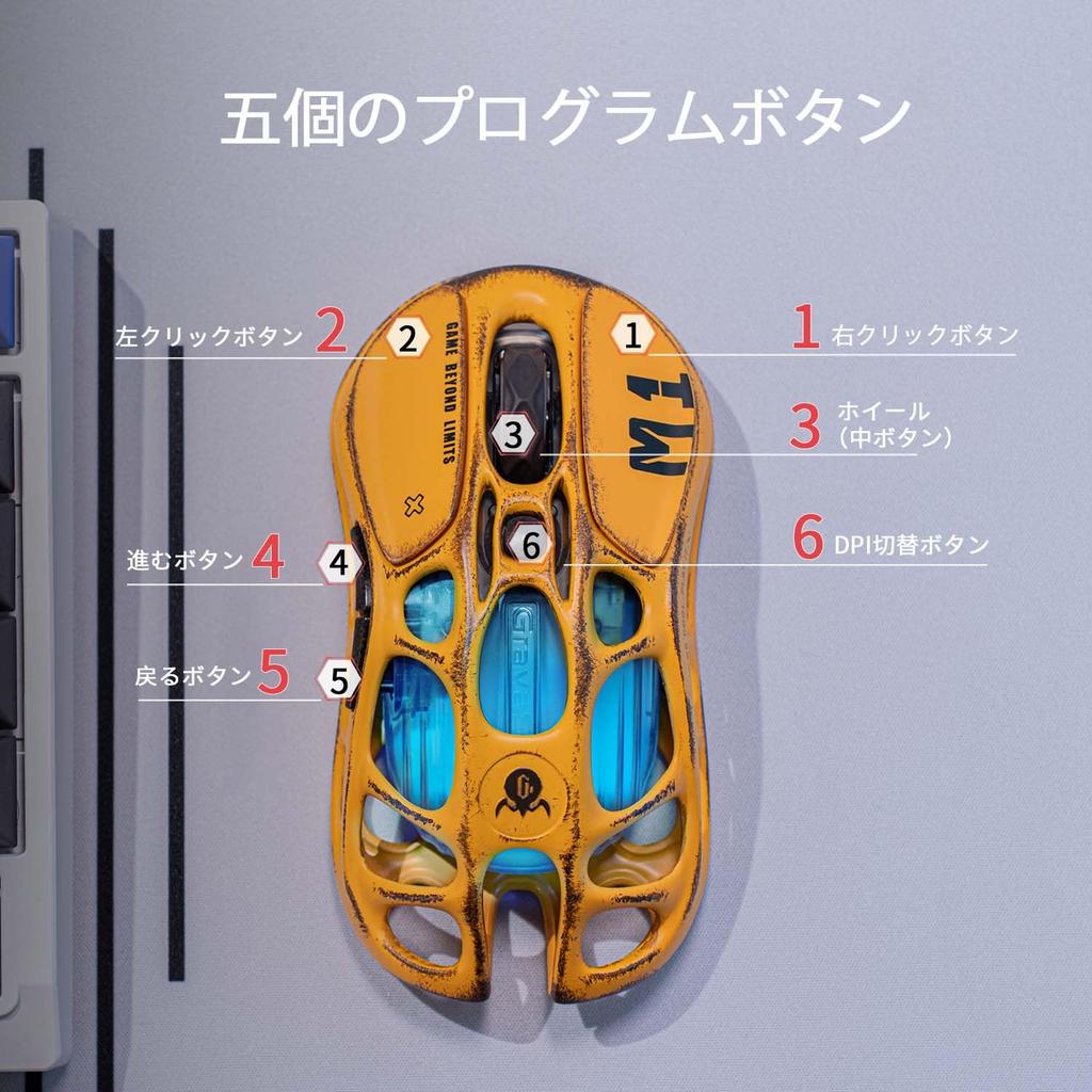 GravaStar Mercury M1 Pro Gaming 4K Polling 26000 Low High 200 Hours of Continuous RGB Lightweight Magnesium Weathering Red Dot Design Award Winner