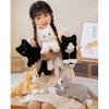 Flauschiges Plüschkatzen-Tier-Spielzeug, Perfekt als Erstes Spielzeug, Geschenk, Babyparty-Geschenk, Babyparty-Geschenk, Süßes Kissen, Kuschelkissen, Realistisch Schwarz, 50cm,