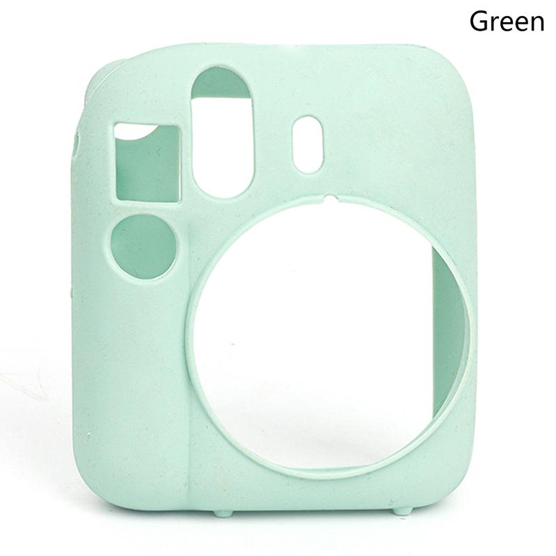 

Для фотоапарата Fujifilm Instax Mini12 Силіконовий чохол Захисна кришка М який Однотонний Захист від подряпин Для чохла Instant Mini 12 зелений