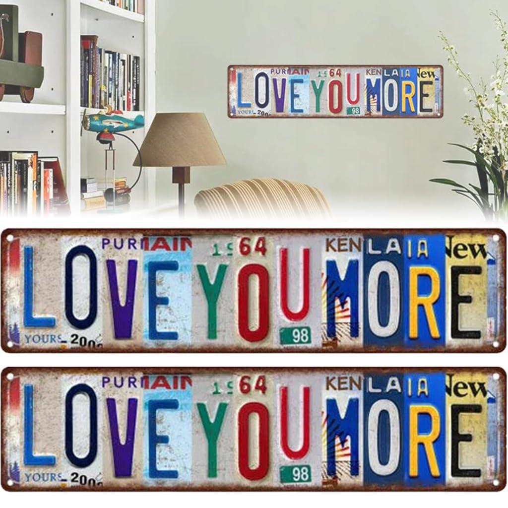 Kreatives Wanddeko-Schild 'Ich liebe dich mehr'