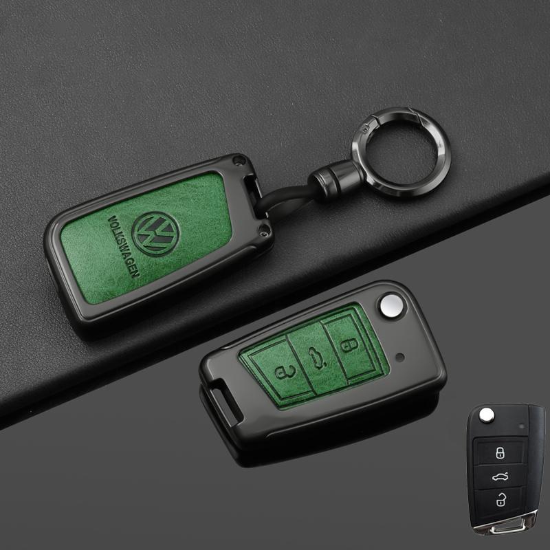

For VOLKSWAGEN VW Fashion Zinc Alloy Car Key Case Full Cover Fob For VW Volkswagen Golf 7 MK7 Tiguan MK2 For SEAT Ateca Leon FR