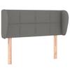 Maison Exclusive - Tête de lit avec oreilles Gris foncé 103x23x78/88 cm Tissu
