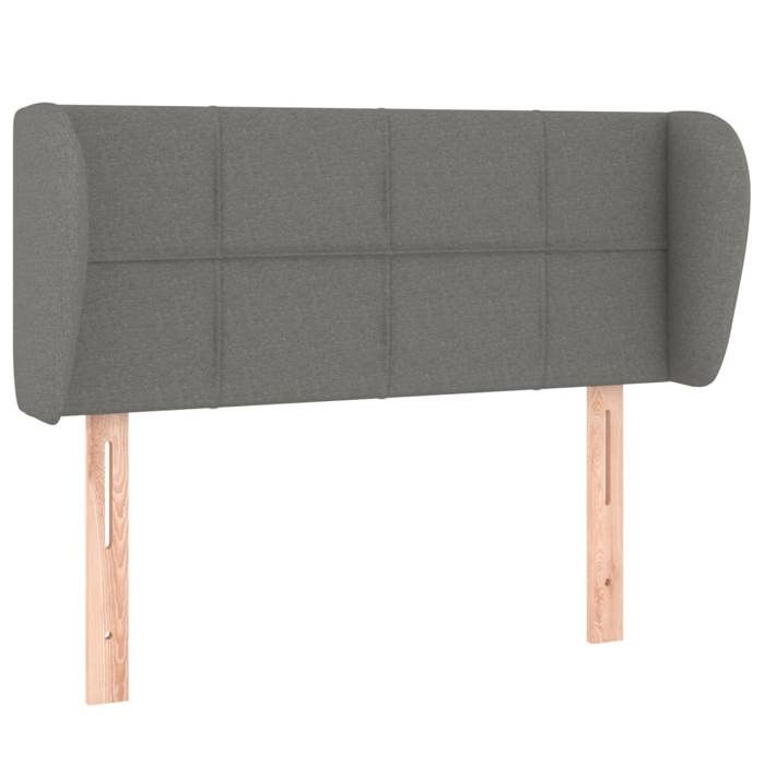 Maison Exclusive - Tête de lit avec oreilles Gris foncé 103x23x78/88 cm Tissu