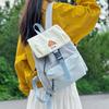 Outdoor college student schoolbag student backpack travel light leisure contrasting colors new large-capacity backpack commuting tide