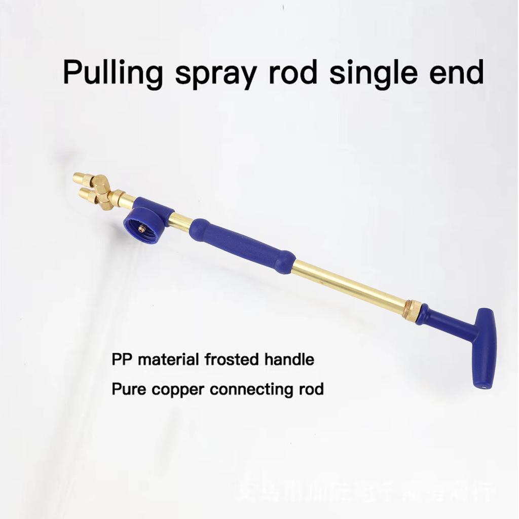 Water Sprayer Rod Hand Pressure Sprayer Stainless Steel Copper Plant Watering Wand Pulling Spray Rod with Hose for Garden Bottle
