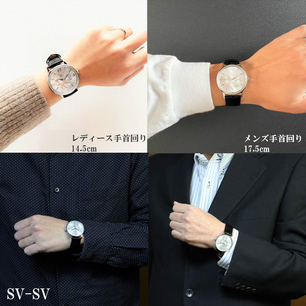 FOREVER Herrenuhr Retro Quarz Kalender Wochentag Datum 24-Stunden-Zähler [Antiker Typ mit sichtbarem Eindruck] Großartig für den geschäftlichen Gebrauch.