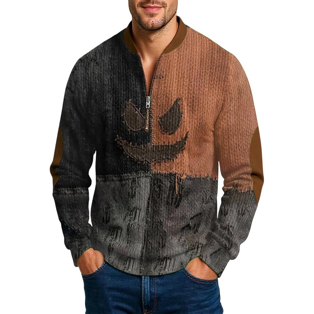 Men'S Outdoor Zipper Long Sleeved Sportswear Casual Sweatshirt