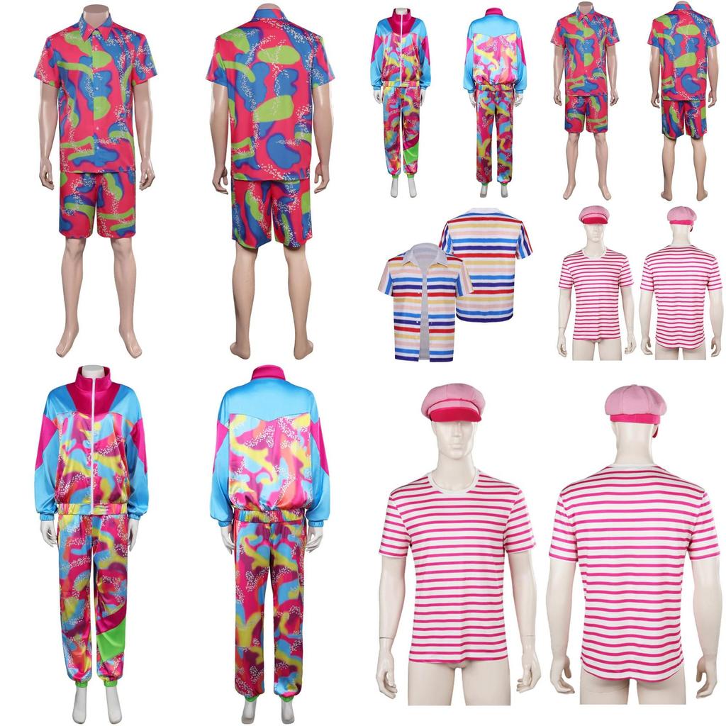 New Cross-border Movie Barbie Cos Costume For Barbie Ken Punk Style Jacket Moisture-wicking Fabric