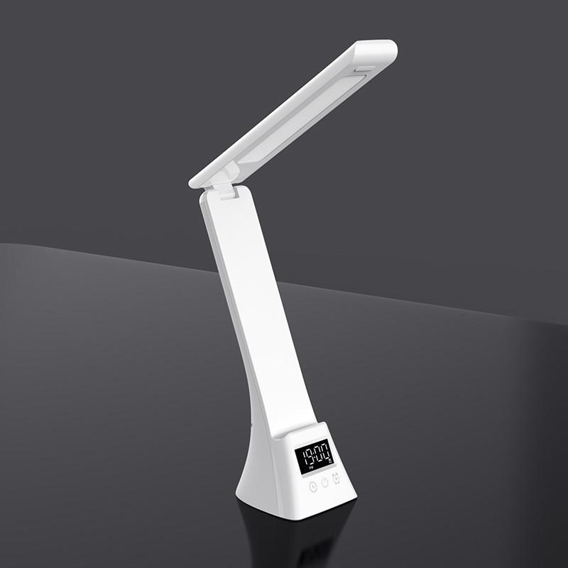Multifunctional Table Desk Lamp with Wireless Charger Indoor Reading Folding Light With Clock for Phone for Smart Watch 2025