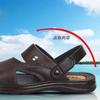 2024 Summer Leather Beach Men Sandals Shoes Big Size Leather Men's Sandals Soft Comfort Outdoor Walking Man Footwear