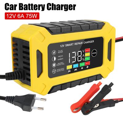 Încărcător de baterie auto cu plumb-acid umed-uscat, cu afișaj LCD digital, 12V 6A, 1,2 V, 1,2 V, 2,4 A, 1,2 V, 3,2 V, 5 V, 6 A, 1,2 V ...