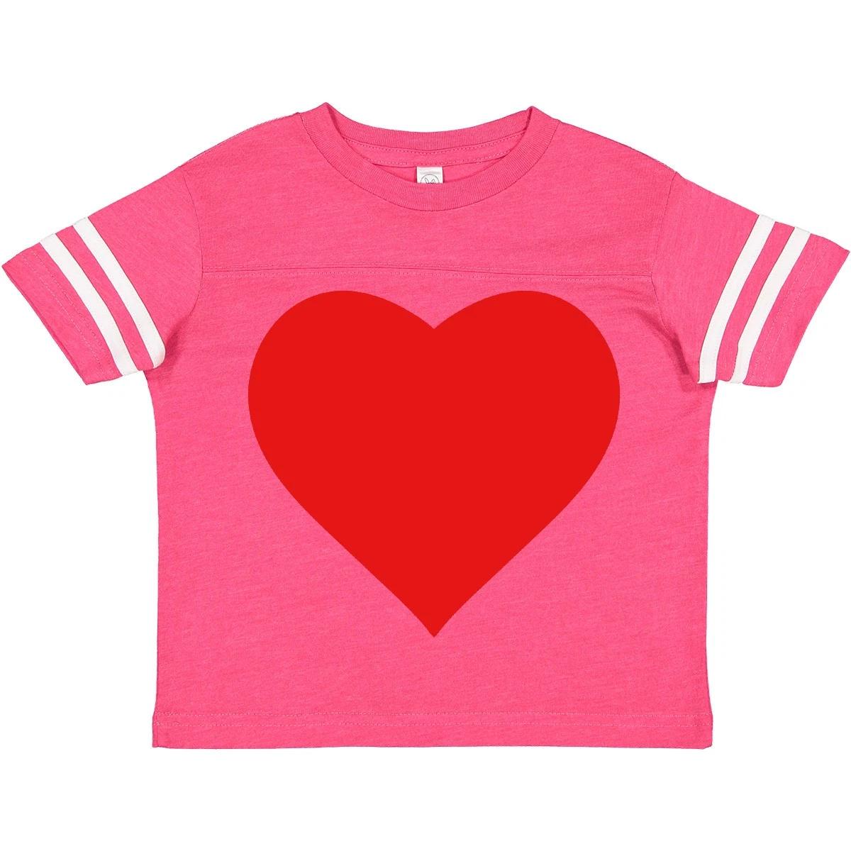 Inktastic Red Heart Toddler kids boys T-Shirt Valentines Cute Simple Plain Cut Out I You 110