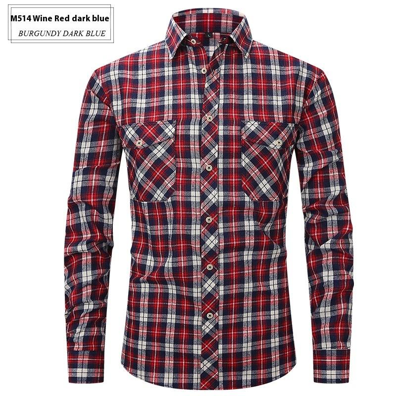 Cozy Up Men's Casual Plaid Flannel Long Sleeve Button Down Shirt