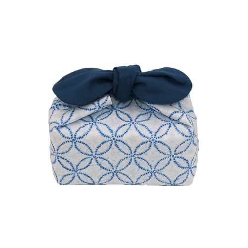 Insulated Lunch Bag, No Strings, Tie-type, Azuma Bag, Ribbon, Japanese Pattern (Shippo)