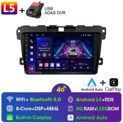 Android OS for Mazda CX-7 CX7 2008 - 2015 GPS Navigation 9 inch Car Radio Video Multimedia Player CarPlay 4G BT DSP Stereo