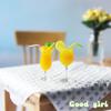1Pc 1:12 Dollhouse Miniature Food Juice Fruit Tea Goblet Drink Bottle Milkshake Ice Cream Model For Dolls House Kitchen Food Toy