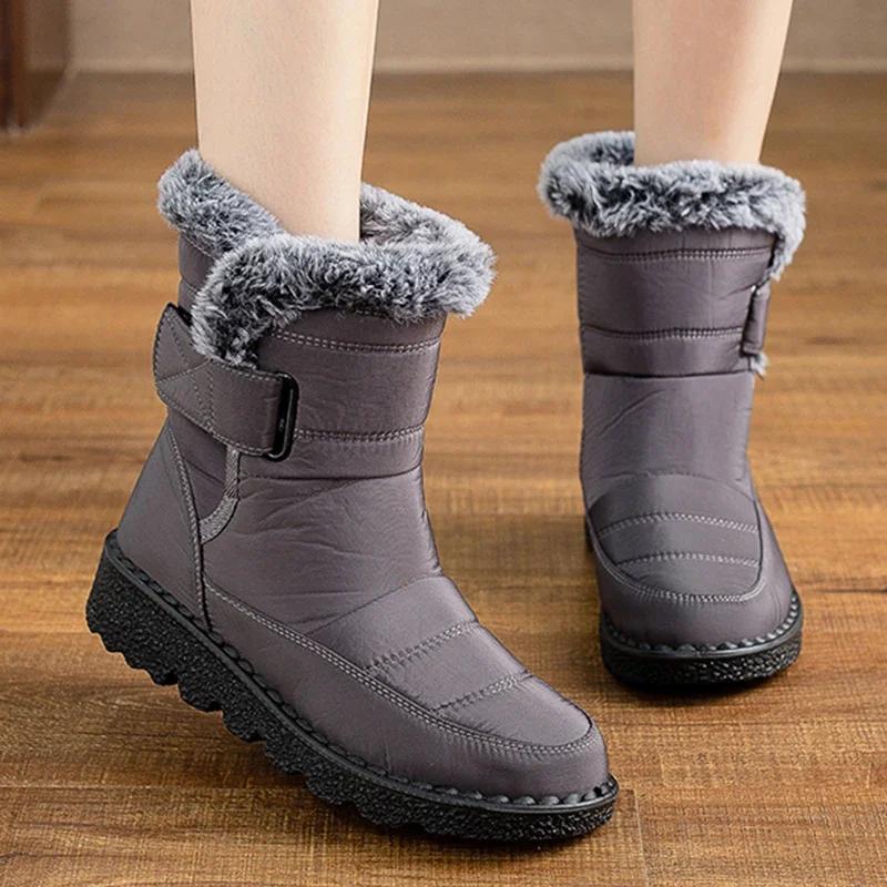 Snow Boots Women Flat Women Shoes Waterproof Women's Boots Keep Warm Shoes For Women Fashion Platform Winter Boots Botas Mujer