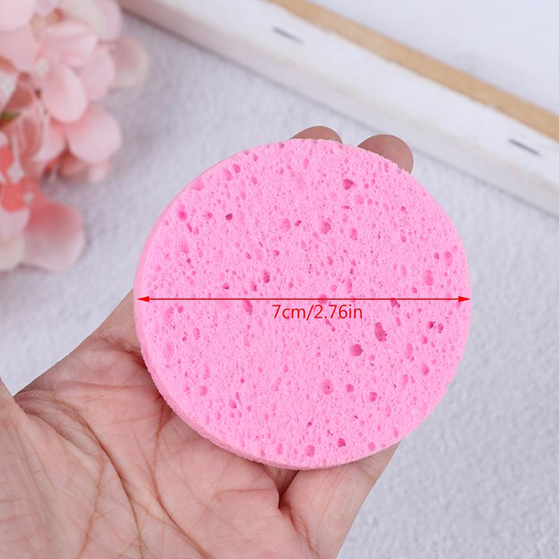 5X Soft Puff Natural Wood Fiber Face Wash Cleansing Sponge Beauty Makeup Pads
