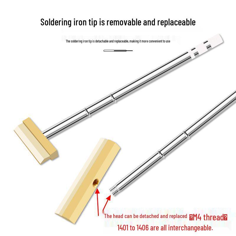 T12 Chisel Type Soldering Iron Tip - Wide, Enlarged Spatula Flat Tip