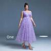 New Style European and American Foreign Trade Sexy Evening Dress for Parties and Performances Plus Size Dress Birthday Gown