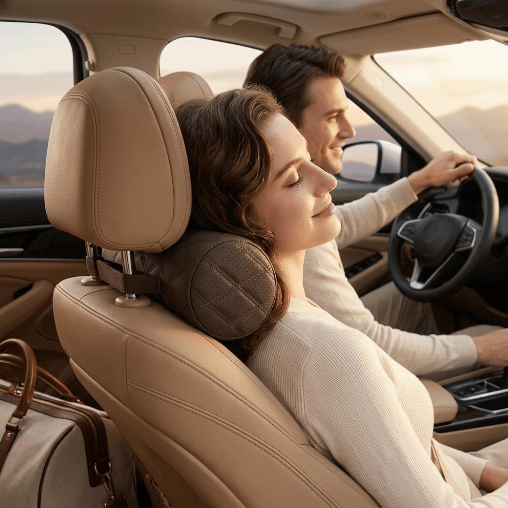 High-Density High‑Resilience Sponge Car Neck Pillow Headrest Pillow Most Car Seats