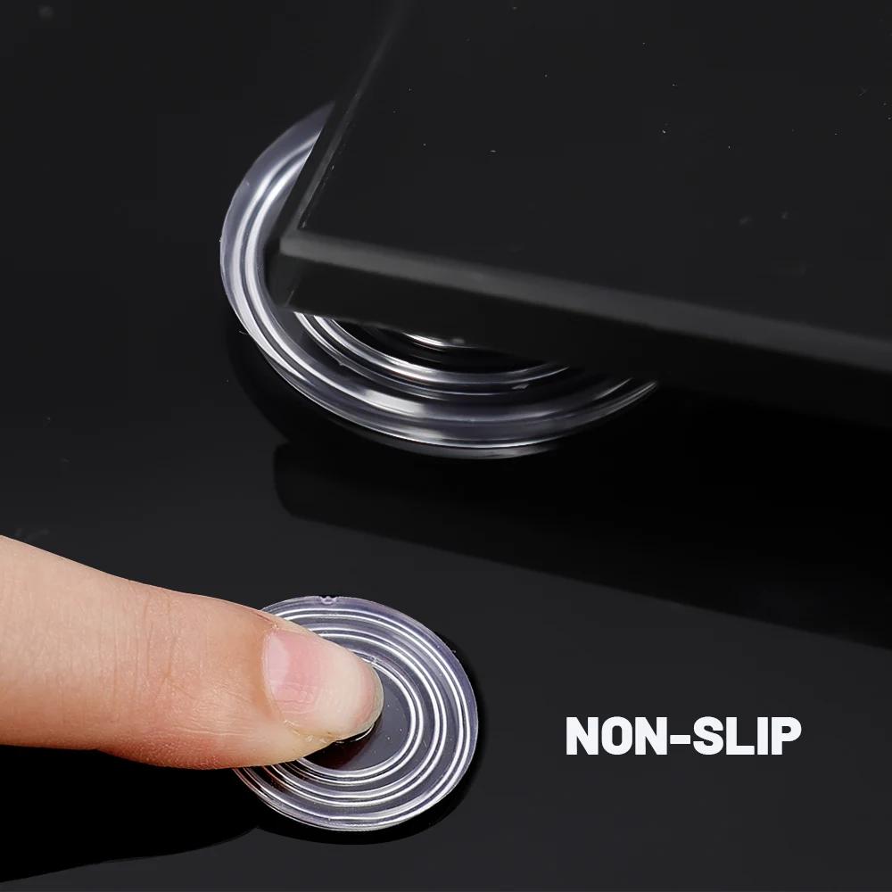 50/10Pcs Furniture Anti Slip Pads Round Glass Table Bumper Non Adhesive Bumpers Pad Soft PVC Suction Pad for Table Glass 18/23mm