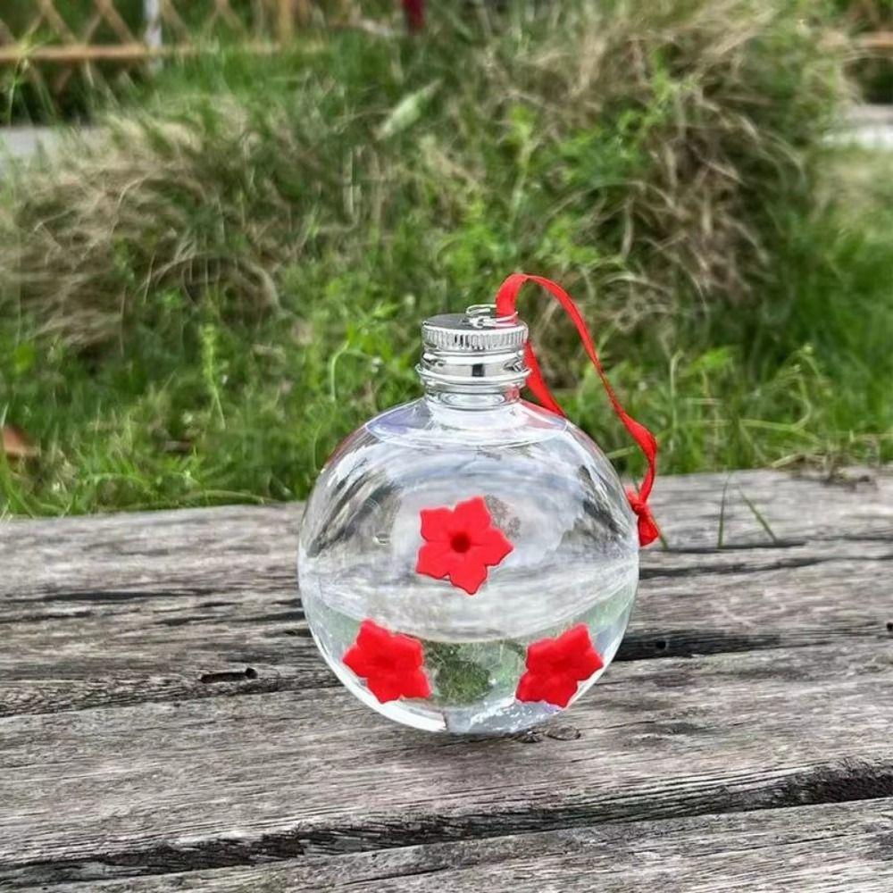 Three Hole Hummingbird Feeder Visible Birds Water Dispenser Outdoor Garden