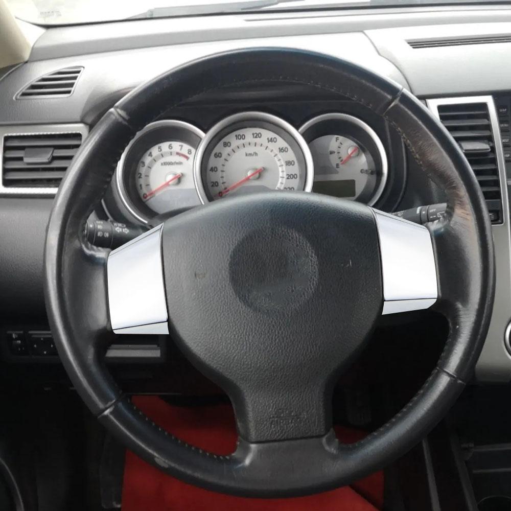 For Tiida 2004-2010 for Versa Note 2007-2012 for Livina 2006-2012 for Sylphy 2006-2019 Steering Wheel Sticker Trim Accessories