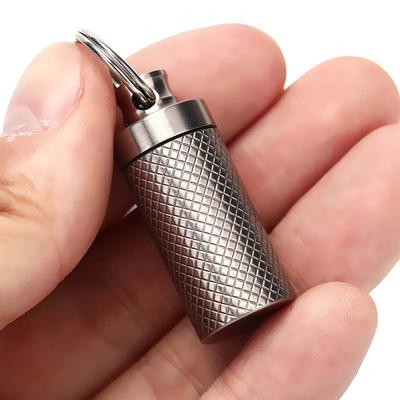 Outdoor Mini Titan Legierung Dichtungen Flasche Wasserdichte Kanister Medizin Flaschen