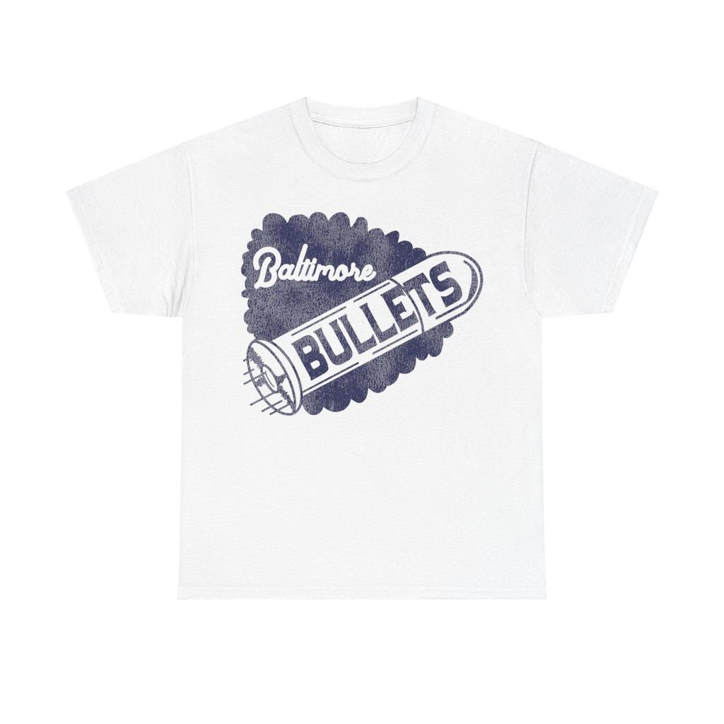 Unisex shirt Cotton Oversize Large Size Baltimore Bullets Basketball Team Nostalgic Retro T-shirt