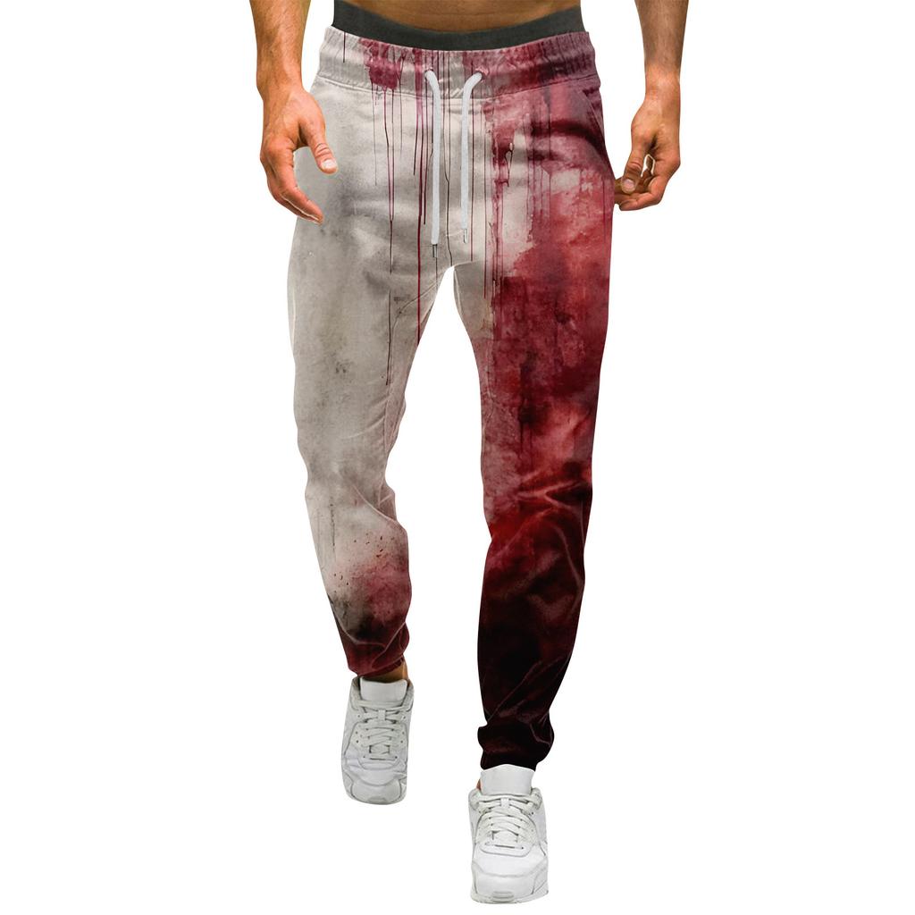 Pantaloni da Uomo con Stampa di Halloween Pantaloni Sportivi Casual da Uomo con Coulisse