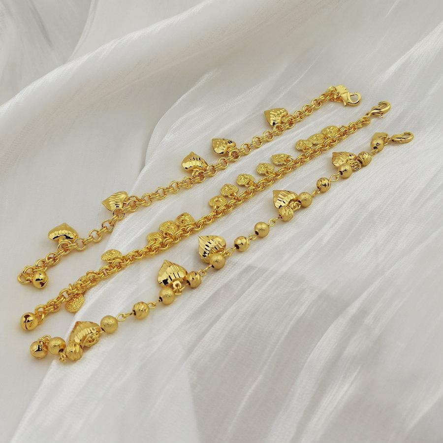 24K Gold Plated Heart Pendant Bracelet, Perfect for Valentine's Day or Daily Wear