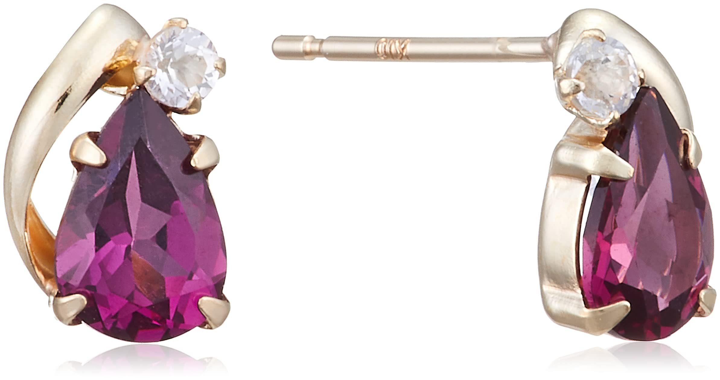 

Rhodolite Topaz Drop K10 Yellow Garnet/White Earrings, Gold, DS_1728J_-04