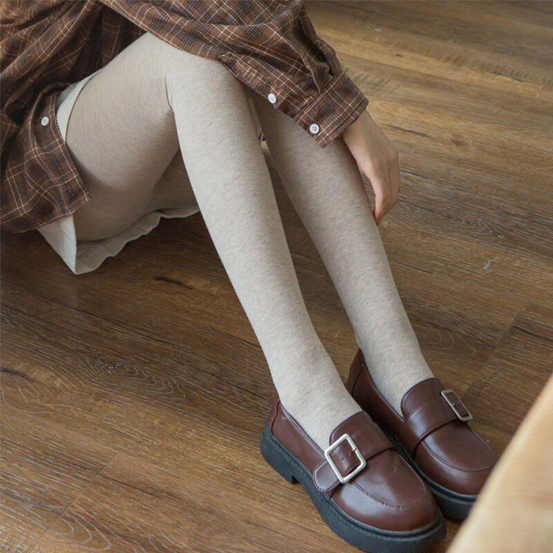 Alluson Fall/Winter Cotton Knit Striped Pantyhose