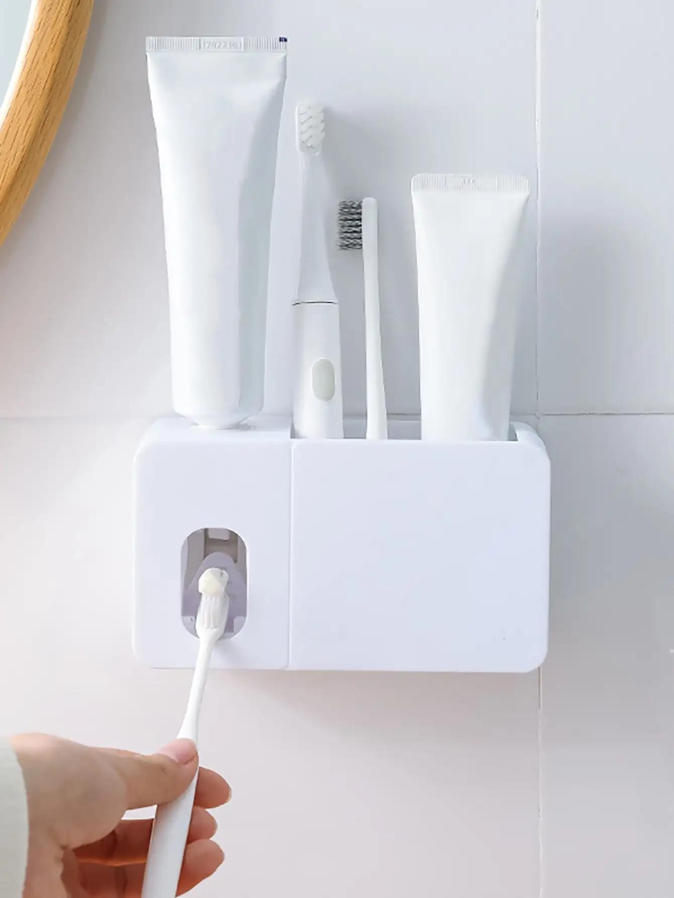 

1 pc - Fully automatic toothpaste squeezing machine, toothbrush holder белый