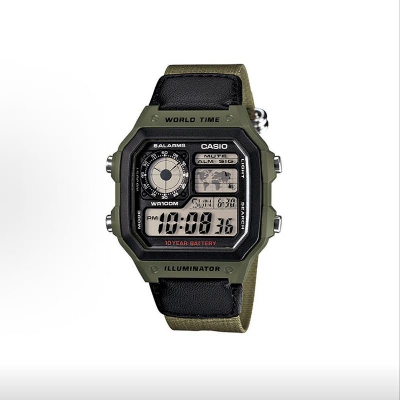 CASIO Customized watch modified series resin case waterproof 100 meters AE-1200WH-1AVDF modified-field edge Quartz silico AE-1200WHB-3B чёрный