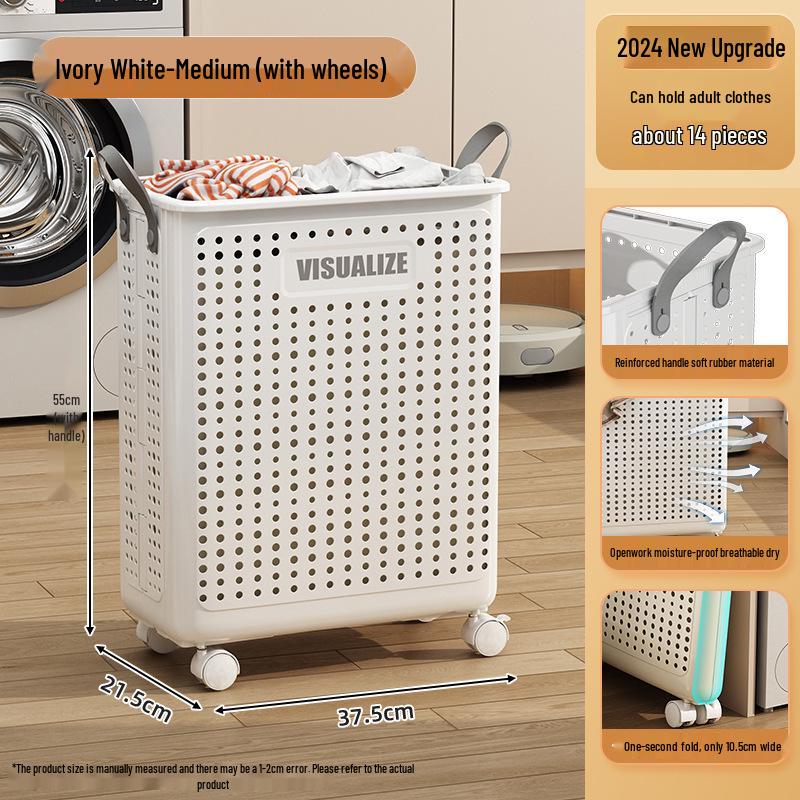 Foldable Laundry and Toy Basket for Bathroom and Kids