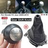 For Honda FIT/Jazz 2009 2010-2015 Manual 5 Speed Gear Shift Knob Lever Stick Shifter HandBall Gaitor Boot Leather Cover Case