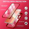 Case for Samsung Galaxy S25 Plus (Galaxy S25+) Full Protection Front Soft TPU and Back Hard PC- Red
