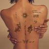 Dark Snake Tattoo Sticker Waterproof And Sweatproof Literary Short Sentence Flower Scar Tattoo Sticker