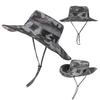 New Men's and Women's Camouflage Big Eaves Bucket Hat Quick-drying Sun Hat Outdoor Travel Fishing Sun Protection Mountaineering Hat