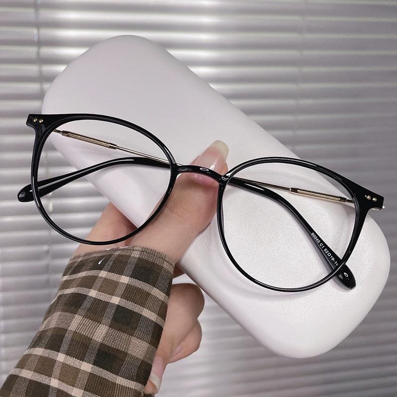 Anti Blue Eyeglasses Korean Retro Round Anti Radiation Glasses Metal Frame Eyeglasses For Women/Men