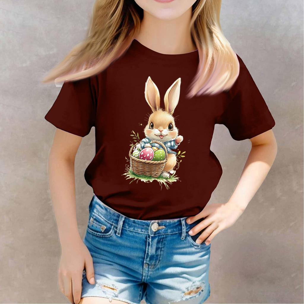 Toddler Girl Boy T-Shirts Kids Top Boys And Girls Printed Short Sleeved T-shirt