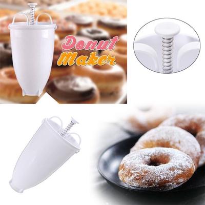 Donut Maker Plastic Doughnut Maker Machine Mold DIY Tool Kitchen Pastry Making Bakeware
