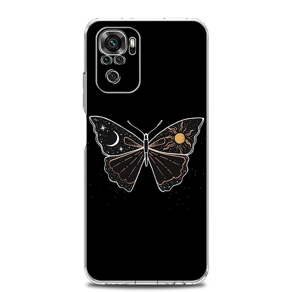 Moon Tarot Cat Aesthetic Soft Phone Case For Xiaomi Redmi Note 12 11 9S 9 8 10 Pro Plus 7 8T 9C 9A 8A K40 Gaming Clear Cover