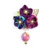 Florica Japanese Hair Accessory for Girls - Kimono, Shichi-Go-San, Coming-of-Age Ceremony, Furisode, Graduation - Tsumami Zaiku Flower with Bell -